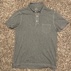 J. Crew Garment-Dyed Grey Polo Size - M